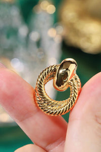 LUOWEND 18K Yellow Gold Stud Earrings for Women