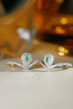 Load image into Gallery viewer, LUOWEND 18K White Gold Natural Green Diamond Ring for Women
