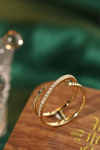 Load image into Gallery viewer, LUOWEND 18K Yellow Gold Natural Diamond Ring for Women
