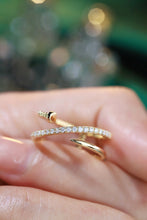 Load image into Gallery viewer, LUOWEND 18K Yellow Gold Natural Diamond Ring for Women
