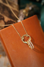 Load image into Gallery viewer, LUOWEND 18K Yellow Gold Natural Diamond Necklace for Women
