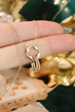 Load image into Gallery viewer, LUOWEND 18K Yellow Gold Natural Diamond Necklace for Women
