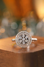Load image into Gallery viewer, LUOWEND 18K White Gold Natural Diamond Ring for Women
