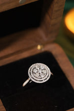 Load image into Gallery viewer, LUOWEND 18K White Gold Natural Diamond Ring for Women
