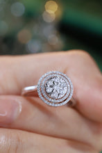 Load image into Gallery viewer, LUOWEND 18K White Gold Natural Diamond Ring for Women
