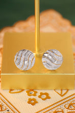 Load image into Gallery viewer, LUOWEND 18K White Gold Natural Diamond Earrings for Women
