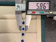 Load image into Gallery viewer, LUOWEND 18K White Gold Natural Sapphire Bracelet for Women
