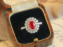 Load image into Gallery viewer, LUOWEND 18K White Gold Natural Ruby Ring for Women
