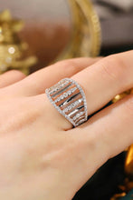 Load image into Gallery viewer, LUOWEND 18K White Gold Natural Diamond Ring for Women
