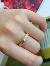 Load image into Gallery viewer, LUOWEND 18K White/Yellow/Rose Gold Natural Diamond Ring for Women
