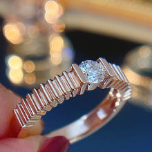 Load image into Gallery viewer, LUOWEND 18K White/Yellow/Rose Gold Natural Diamond Ring for Women
