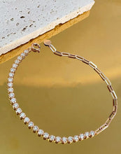 Load image into Gallery viewer, LUOWEND 18K White/Yellow/Rose Gold Fine Jewelry Real Natural Diamond Bracelet for Women
