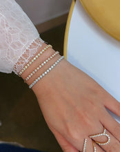 Load image into Gallery viewer, LUOWEND 18K White/Yellow/Rose Gold Fine Jewelry Real Natural Diamond Bracelet for Women
