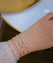 Load image into Gallery viewer, LUOWEND 18K White/Yellow/Rose Gold Fine Jewelry Real Natural Diamond Bracelet for Women
