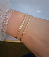 Load image into Gallery viewer, LUOWEND 18K White/Yellow/Rose Gold Fine Jewelry Real Natural Diamond Bracelet for Women
