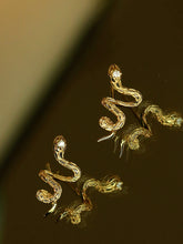 Load image into Gallery viewer, LUOWEND 18K White or Yellow Gold Natural Diamond Earrings for Women
