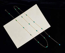 Load image into Gallery viewer, LUOWEND 18K Yellow Gold Real Natural Opal Necklace for Women
