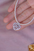 Load image into Gallery viewer, LUOWEND 18K White Gold Real Natural Diamond Pendant Necklace for Women
