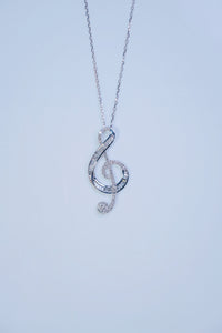 LUOWEND 18K White Gold Real Natural Diamond Pendant Necklace for Women