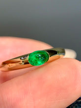 Load image into Gallery viewer, LUOWEND 18K Yellow Gold Natural Emerald Ring for Women
