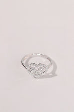 Load image into Gallery viewer, LUOWEND 18K White Gold Natural Diamond Ring for Women
