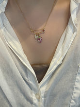 Load image into Gallery viewer, LUOWEND 18K Yellow Gold Natural Ruby Pendant for Women
