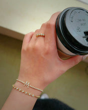 Load image into Gallery viewer, LUOWEND 18K White/Yellow/Rose Gold Real Natural Diamond Bracelet for Women
