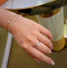 Load image into Gallery viewer, LUOWEND 18K White/Yellow/Rose Gold Real Natural Diamond Bracelet for Women
