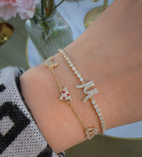Load image into Gallery viewer, LUOWEND 18K White/Yellow/Rose Gold Real Natural Diamond Bracelet for Women
