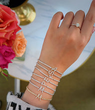 Load image into Gallery viewer, LUOWEND 18K White/Yellow/Rose Gold Real Natural Diamond Bracelet for Women
