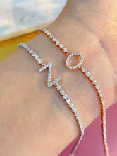 Load image into Gallery viewer, LUOWEND 18K White/Yellow/Rose Gold Real Natural Diamond Bracelet for Women
