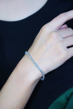Load image into Gallery viewer, LUOWEND 18K White Gold Real Natural Diamond Bracelet for Women
