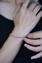 Load image into Gallery viewer, LUOWEND 18K White Gold Real Natural Diamond Bracelet for Women
