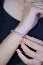 Load image into Gallery viewer, LUOWEND 18K White Gold Real Natural Diamond Bracelet for Women
