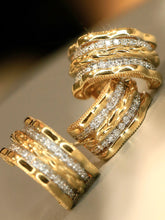 Load image into Gallery viewer, LUOWEND 18K Yellow Gold Nayiral Diamond Stud Earrings for Women
