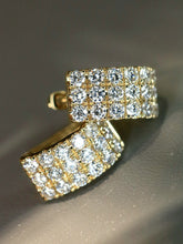 Load image into Gallery viewer, LUOWEND 18K White or Yellow Gold Natural Diamond Hoop Earrings for Women
