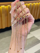 Load image into Gallery viewer, LUOWEND 18K Yellow Gold Natural Color Sapphire Bracelet for Women
