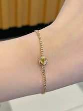 Load image into Gallery viewer, LUOWEND 18K Yellow Gold Natural Color Sapphire Bracelet for Women
