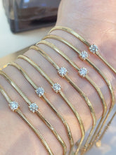 Load image into Gallery viewer, LUOWEND 18K Yellow Gold Real Natural Diamond Bracelet for Women
