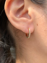 Load image into Gallery viewer, LUOWEND 18K Yellow Gold Natural Diamond Earrings for Women
