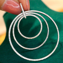 Load image into Gallery viewer, LUOWEND 18K White Gold Real Natural Diamond Pendant Necklace for Women

