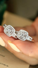 Load image into Gallery viewer, LUOWEND 18K White Gold Natural Diamond Ring for Women

