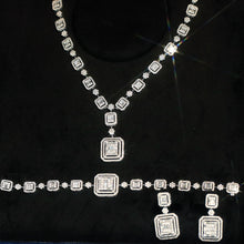Load image into Gallery viewer, LUOWEND 18K White Gold Real Natural Diamond Jewelry Set for Women
