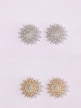 Load image into Gallery viewer, LUOWEND 18K White or Yellow Gold Natural Diamond Earrings for Women
