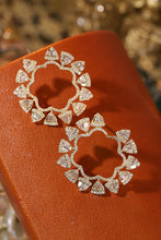 Load image into Gallery viewer, LUOWEND 18K Yellow Gold Natural Diamond Drop Earrings for Women
