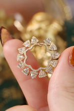 Load image into Gallery viewer, LUOWEND 18K Yellow Gold Natural Diamond Drop Earrings for Women
