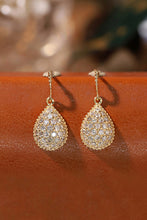 Load image into Gallery viewer, LUOWEND 18K Yellow Gold Natural Diamond Hoop Earrings for Women
