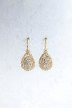 Load image into Gallery viewer, LUOWEND 18K Yellow Gold Natural Diamond Hoop Earrings for Women
