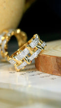 Load image into Gallery viewer, LUOWEND 18K Yellow Gold Real Natural Diamond Ring for Women
