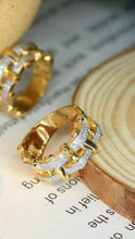 Load image into Gallery viewer, LUOWEND 18K Yellow Gold Real Natural Diamond Ring for Women
